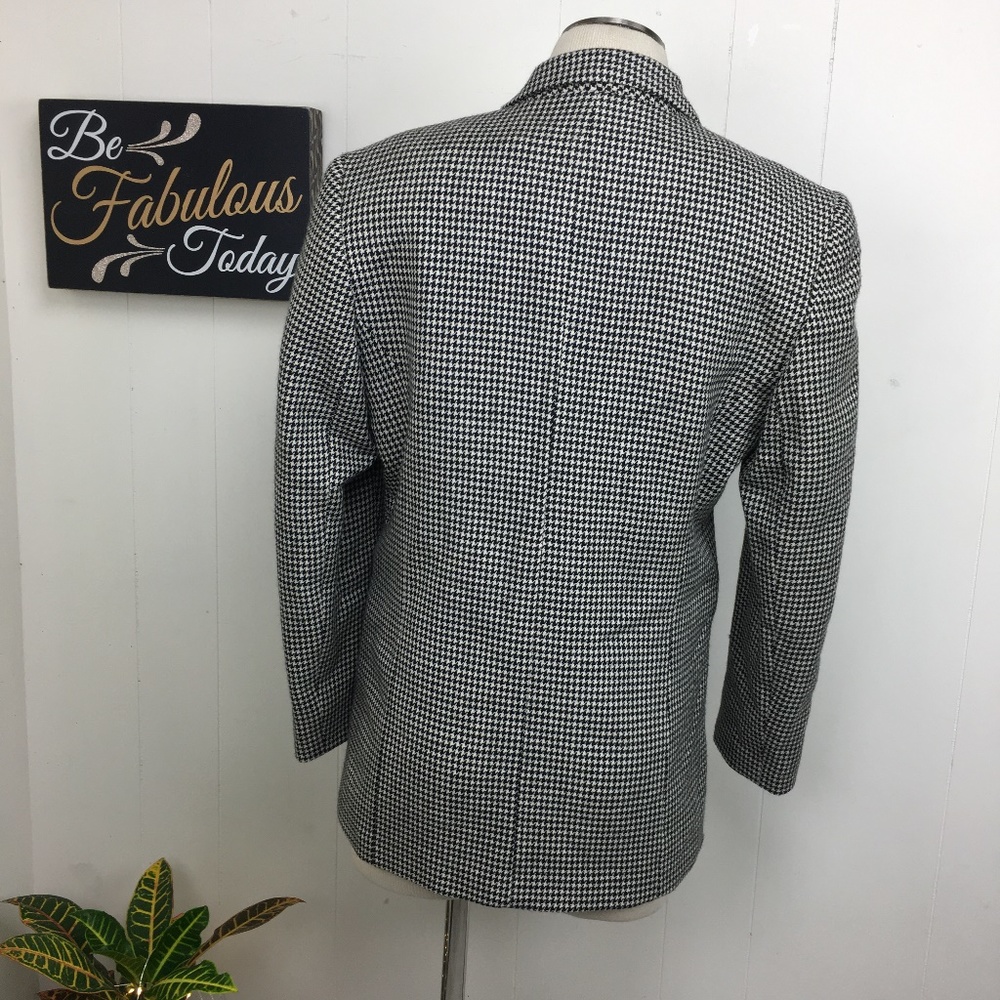 Larry Levine Black & White Houndstooth Blazer - Picture 7 of 8